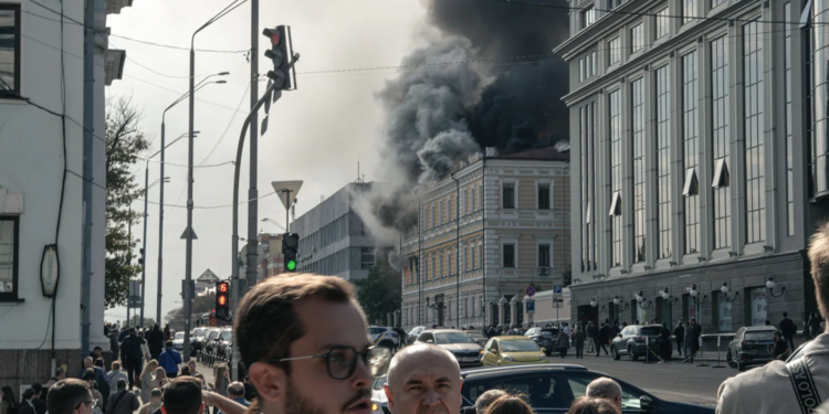 Удар рф по Києву: пошкоджено будівлі НАН та Міносвіти