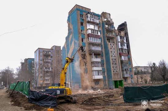 Виплати мешканцям зруйнованого будинку на Стуса у Тернополі
